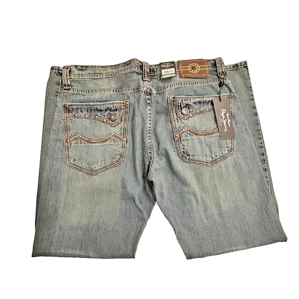 Mens Pepe Jeans Relaxed Low-Rise Straight Leg NWT 38x30 - Picture 4 of 16